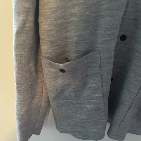 COS Merino Wool Buttoned Collar Cardigan Grey Small - Picture 4 of 6